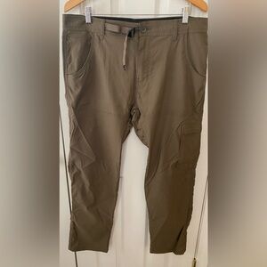 prAna Stretch Zion Brown Slim Fit II Convertible Performance Hiking Pants 36/30